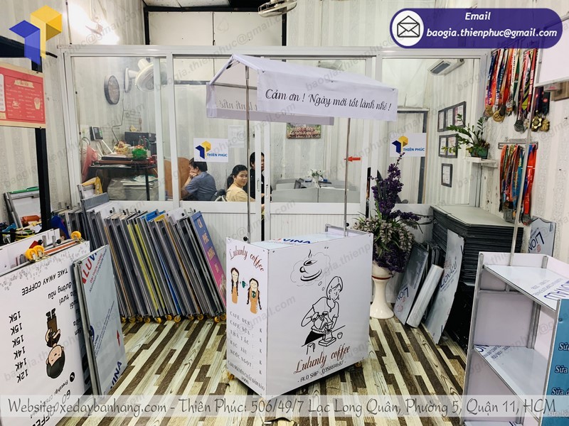 xe xếp gọn bán cà phê uy tín