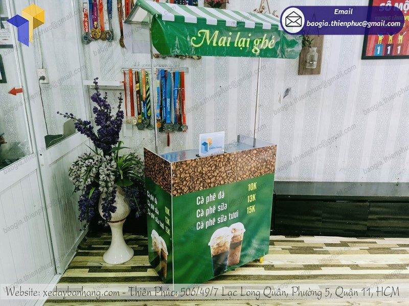 xưởng đóng quầy cafe pha máy