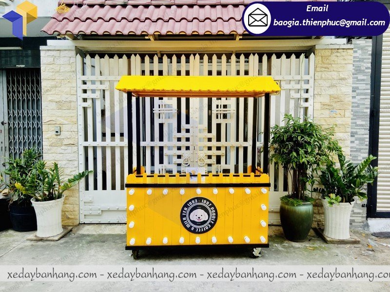 xưởng đóng xe gỗ bán cafe lưu động