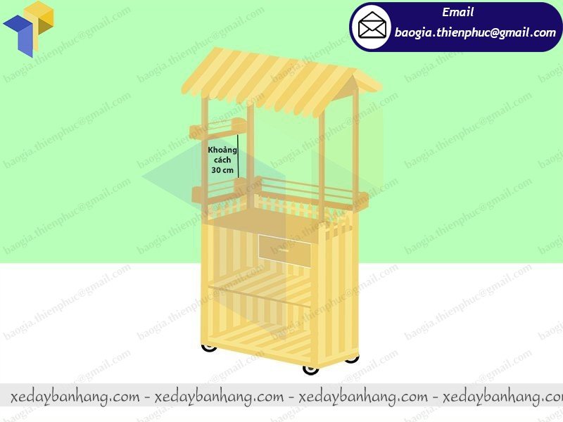 xưởng đóng xe gỗ bán xiên que